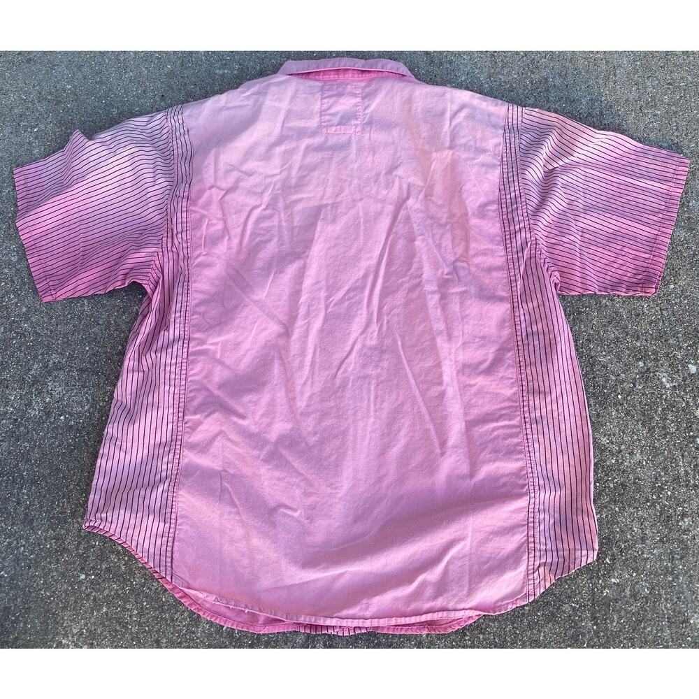 Vtg Union Bay sportswear men Large pink shirt button front pockets short sleeve - Picture 4 of 4